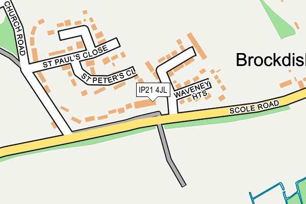 IP21 4JL map - OS OpenMap – Local (Ordnance Survey)