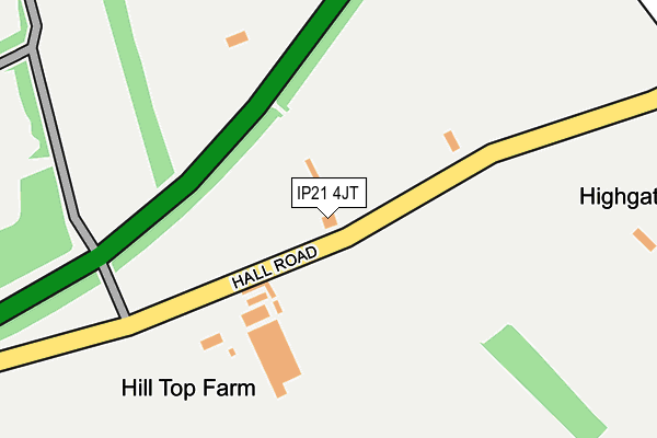 IP21 4JT map - OS OpenMap – Local (Ordnance Survey)