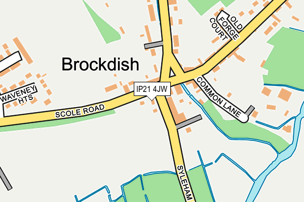 IP21 4JW map - OS OpenMap – Local (Ordnance Survey)