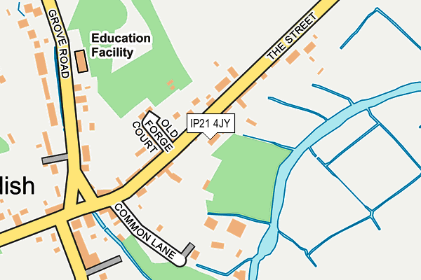 IP21 4JY map - OS OpenMap – Local (Ordnance Survey)