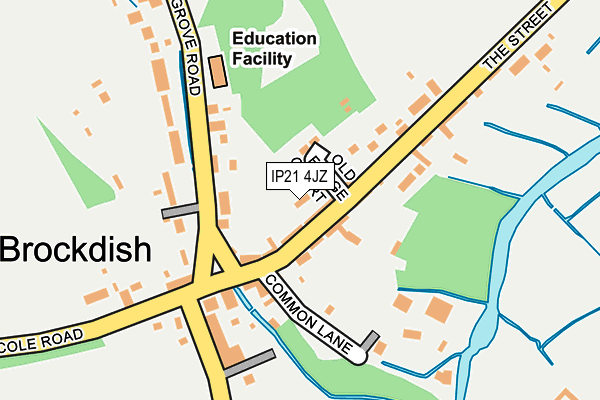 IP21 4JZ map - OS OpenMap – Local (Ordnance Survey)