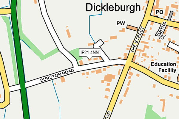 IP21 4NN map - OS OpenMap – Local (Ordnance Survey)