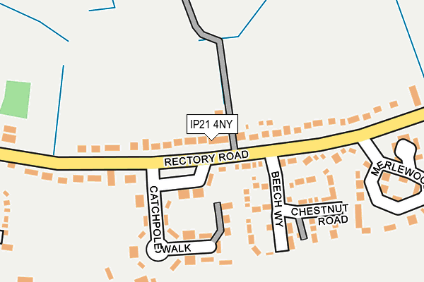 IP21 4NY map - OS OpenMap – Local (Ordnance Survey)