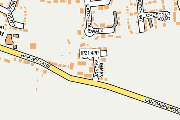 IP21 4PP map - OS OpenMap – Local (Ordnance Survey)