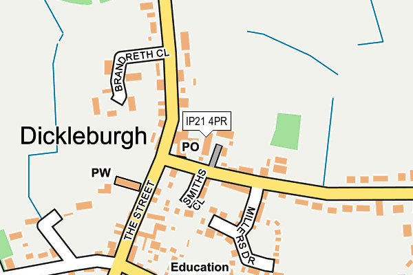 IP21 4PR map - OS OpenMap – Local (Ordnance Survey)