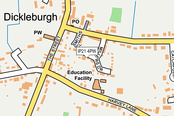 IP21 4PW map - OS OpenMap – Local (Ordnance Survey)