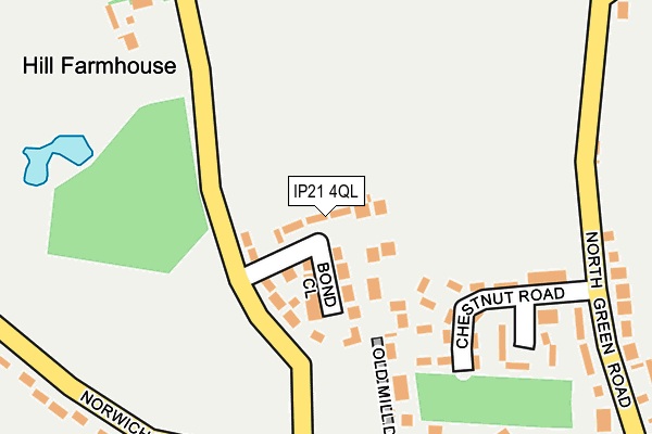 IP21 4QL map - OS OpenMap – Local (Ordnance Survey)