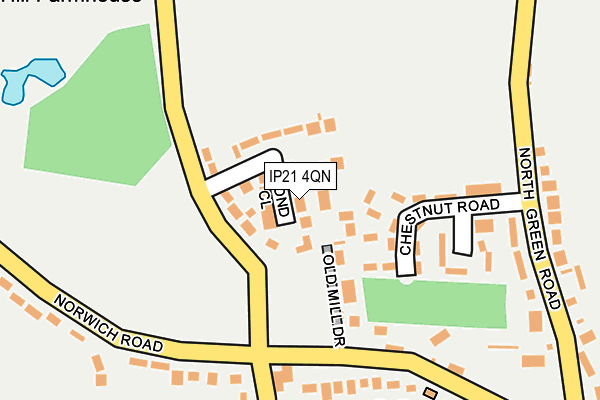 IP21 4QN map - OS OpenMap – Local (Ordnance Survey)