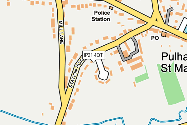 IP21 4QT map - OS OpenMap – Local (Ordnance Survey)