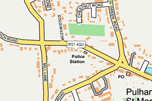 IP21 4QU map - OS OpenMap – Local (Ordnance Survey)