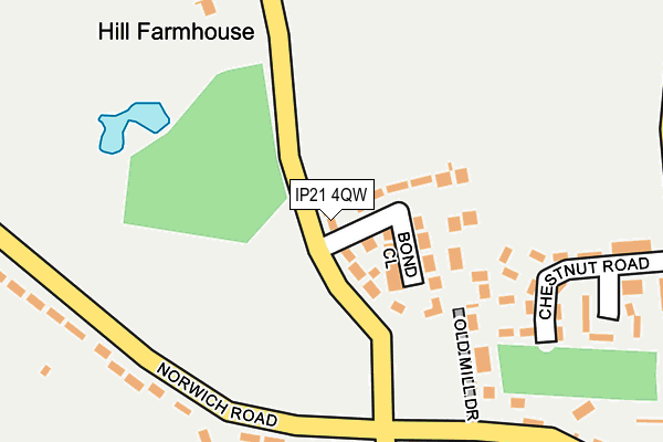 IP21 4QW map - OS OpenMap – Local (Ordnance Survey)