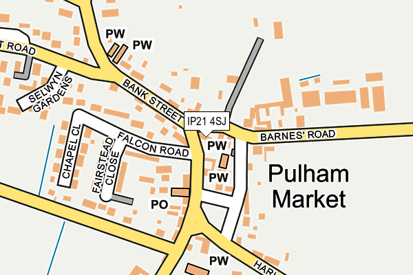 IP21 4SJ map - OS OpenMap – Local (Ordnance Survey)