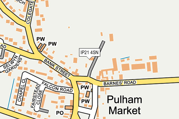 IP21 4SN map - OS OpenMap – Local (Ordnance Survey)