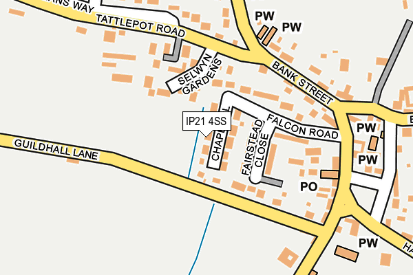 IP21 4SS map - OS OpenMap – Local (Ordnance Survey)