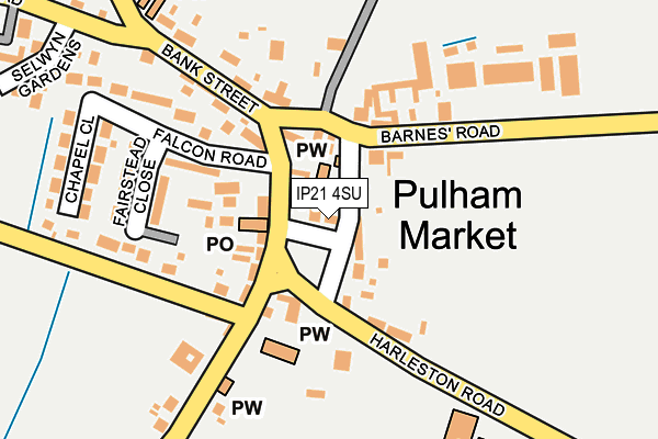 IP21 4SU map - OS OpenMap – Local (Ordnance Survey)