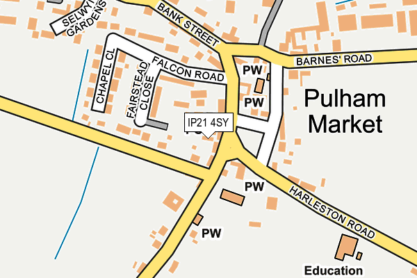 IP21 4SY map - OS OpenMap – Local (Ordnance Survey)