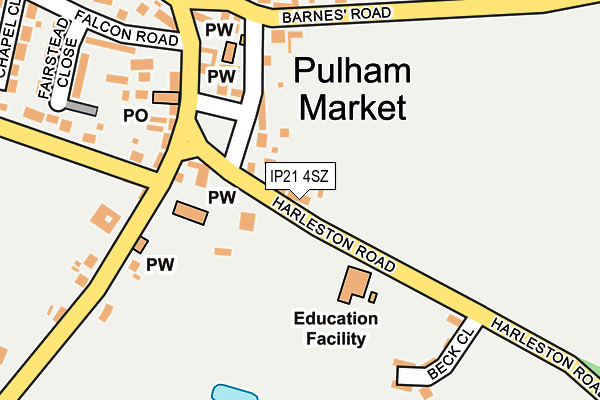 IP21 4SZ map - OS OpenMap – Local (Ordnance Survey)