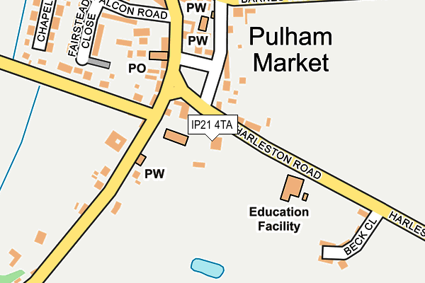 IP21 4TA map - OS OpenMap – Local (Ordnance Survey)