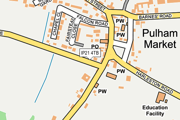 IP21 4TB map - OS OpenMap – Local (Ordnance Survey)