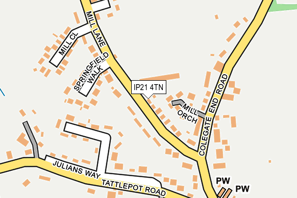 IP21 4TN map - OS OpenMap – Local (Ordnance Survey)