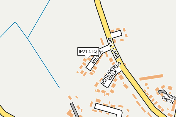 IP21 4TQ map - OS OpenMap – Local (Ordnance Survey)