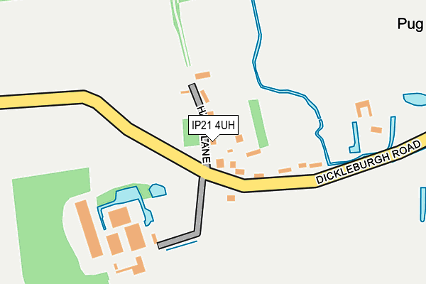 IP21 4UH map - OS OpenMap – Local (Ordnance Survey)