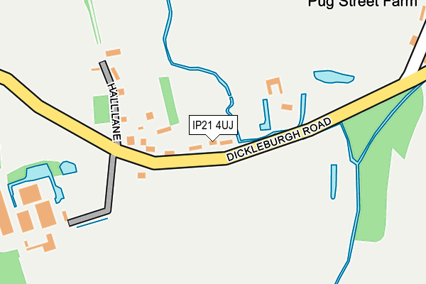 IP21 4UJ map - OS OpenMap – Local (Ordnance Survey)