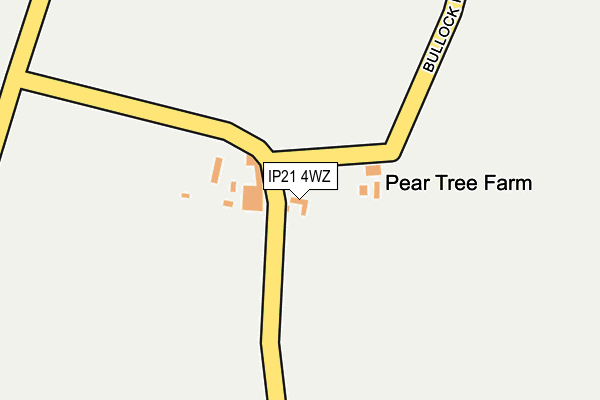 IP21 4WZ map - OS OpenMap – Local (Ordnance Survey)