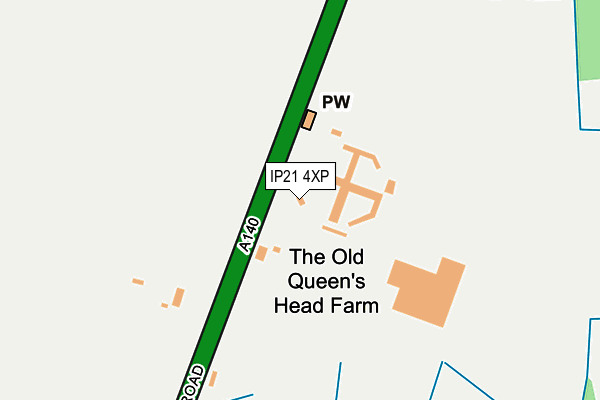 IP21 4XP map - OS OpenMap – Local (Ordnance Survey)