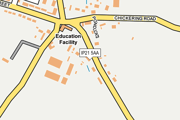 IP21 5AA map - OS OpenMap – Local (Ordnance Survey)