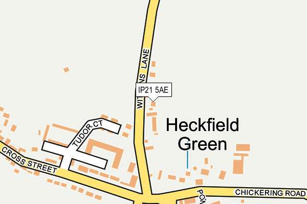 IP21 5AE map - OS OpenMap – Local (Ordnance Survey)