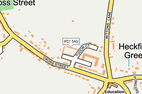 IP21 5AG map - OS OpenMap – Local (Ordnance Survey)