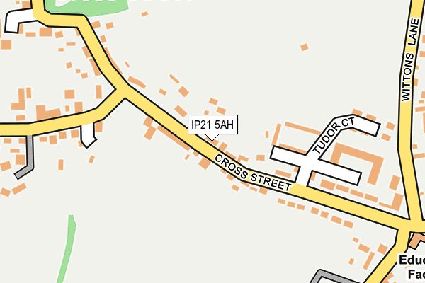 IP21 5AH map - OS OpenMap – Local (Ordnance Survey)