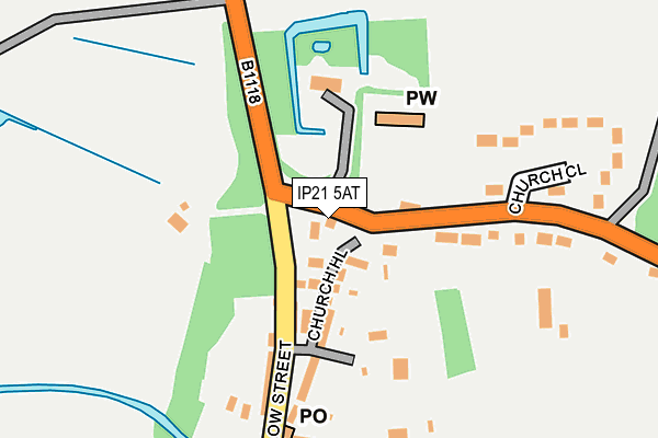 IP21 5AT map - OS OpenMap – Local (Ordnance Survey)