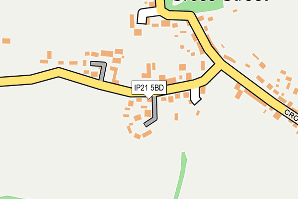 IP21 5BD map - OS OpenMap – Local (Ordnance Survey)