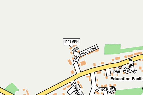 IP21 5BH map - OS OpenMap – Local (Ordnance Survey)