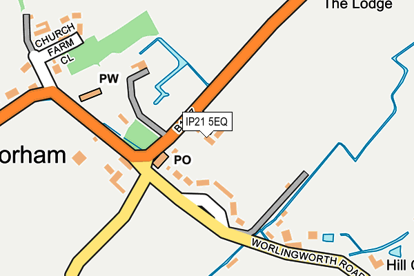 IP21 5EQ map - OS OpenMap – Local (Ordnance Survey)