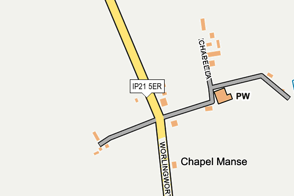 IP21 5ER map - OS OpenMap – Local (Ordnance Survey)