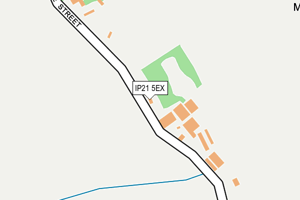 IP21 5EX map - OS OpenMap – Local (Ordnance Survey)