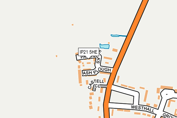 IP21 5HE map - OS OpenMap – Local (Ordnance Survey)