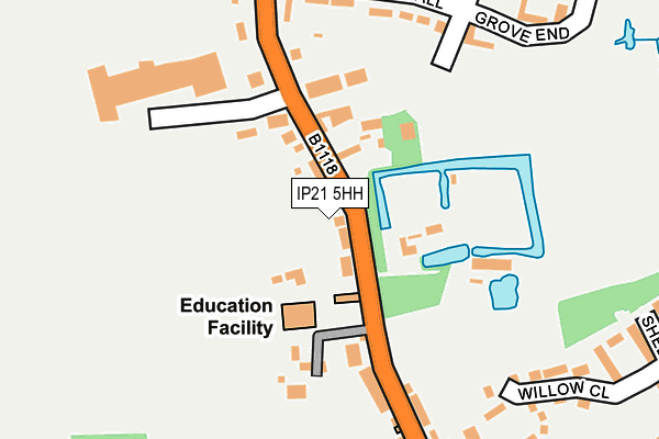 IP21 5HH map - OS OpenMap – Local (Ordnance Survey)