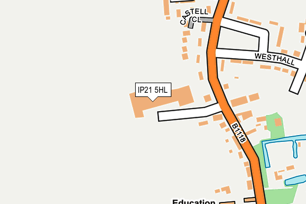 IP21 5HL map - OS OpenMap – Local (Ordnance Survey)