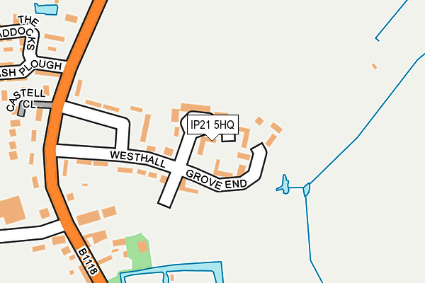IP21 5HQ map - OS OpenMap – Local (Ordnance Survey)