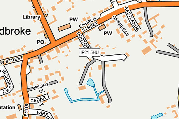 IP21 5HU map - OS OpenMap – Local (Ordnance Survey)