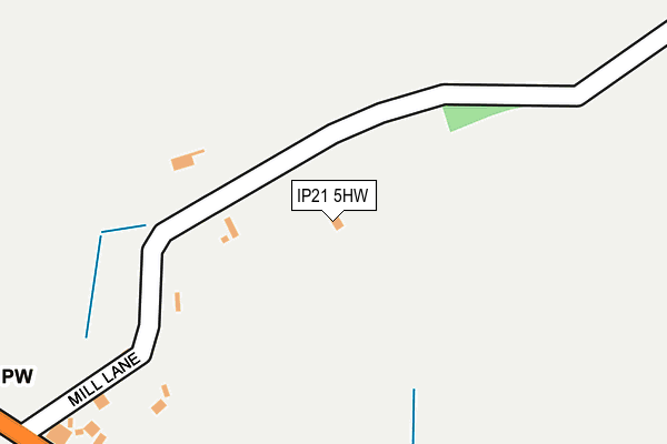 IP21 5HW map - OS OpenMap – Local (Ordnance Survey)