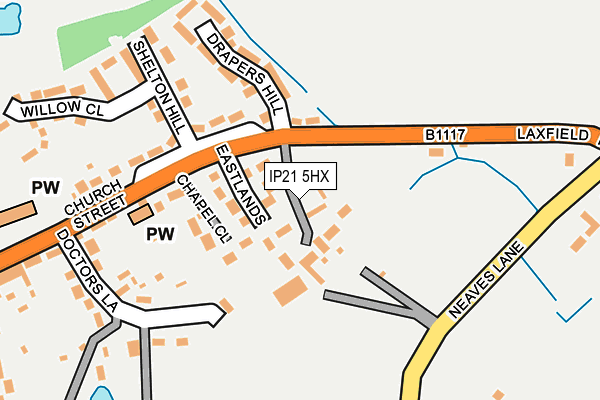 IP21 5HX map - OS OpenMap – Local (Ordnance Survey)