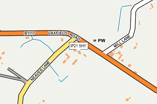 IP21 5HY map - OS OpenMap – Local (Ordnance Survey)