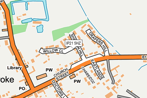 IP21 5HZ map - OS OpenMap – Local (Ordnance Survey)