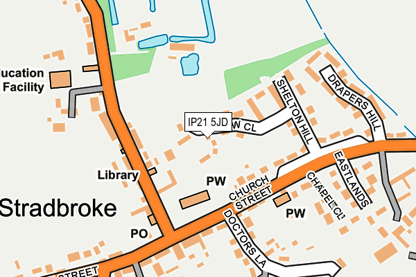 IP21 5JD map - OS OpenMap – Local (Ordnance Survey)