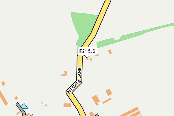 IP21 5JS map - OS OpenMap – Local (Ordnance Survey)